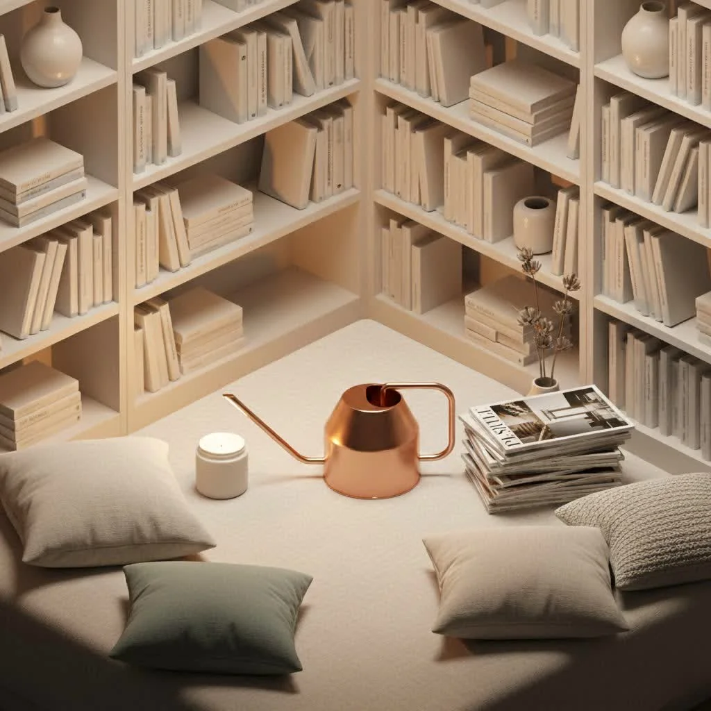 Smith & Hawken watering can with plants